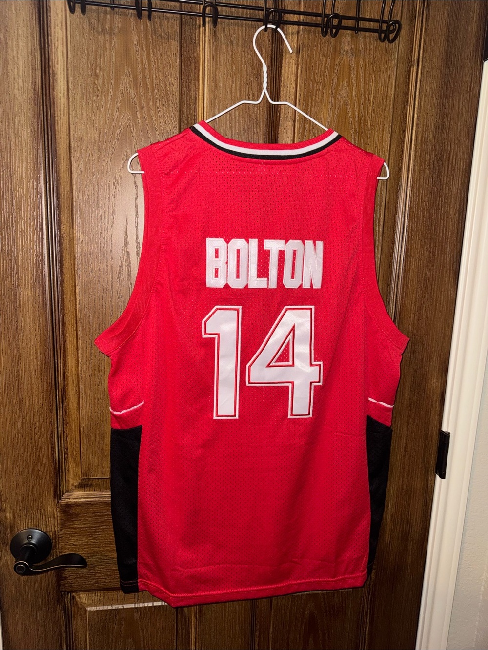 Red 'Bolton 14' Basketball Jersey - Team Replica